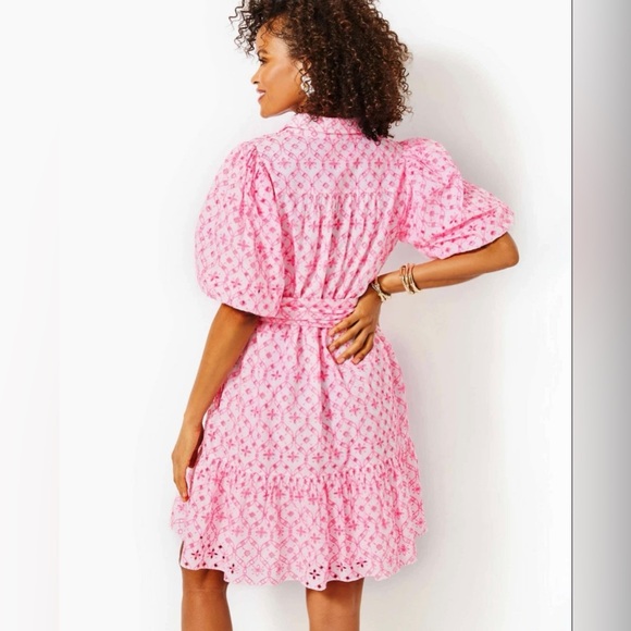 *LNWOT* Lilly Pulitzer Cartley Elbow Sleeve Dress “Resort White Flutter” Sz. 16 - Picture 2 of 16